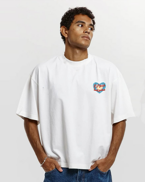 Off white men's oversized T-shirt – Balady Bread by NAS Trends