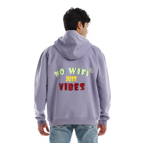 Lila unisex oversized hoodie – Wifi by NAS Trends