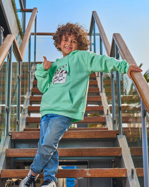 Mint green kids' oversized hoodie – Im My Own Hero by NAS Trends