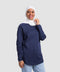 Navy blue women's long sleeve shirt – Basic by NAS Trends