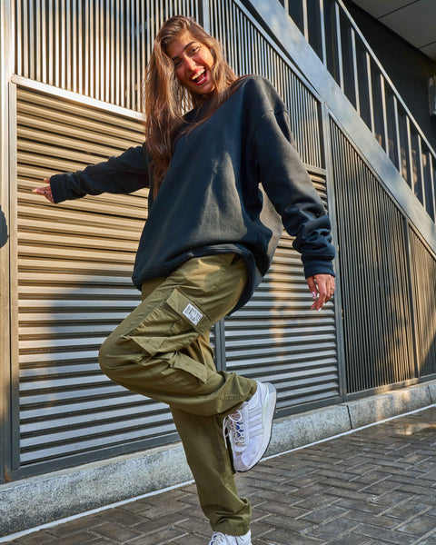 Dark olive unisex cargo pants – Basic by NAS Trends