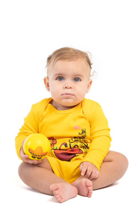 Yellow baby bodysuit – Edra by NAS Trends