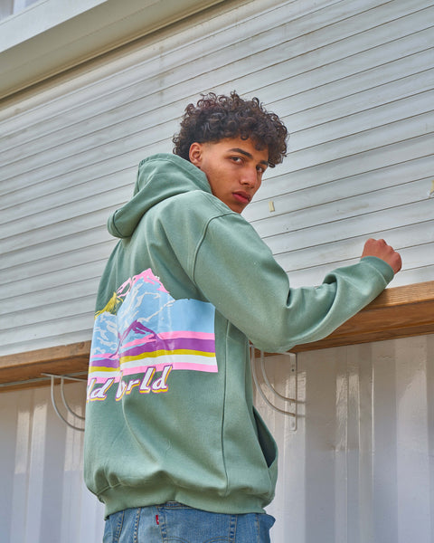 Olive unisex oversized zip-up hoodie – Cold Mountain by NAS Trends