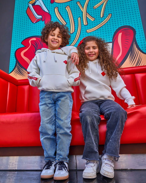 Off white kids' oversized hoodie – Tough Love by NAS Trends