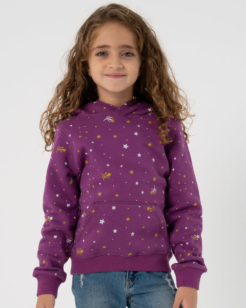Purple kids' hoodie – Shooting Stars by NAS Trends