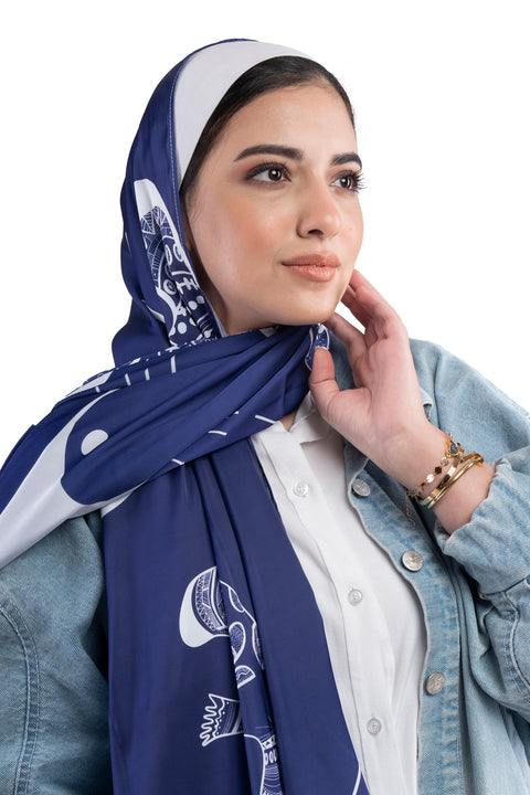 Scarf – Free Spirit in navy by NAS Trends