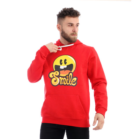 Red unisex hoodie – Smile by NAS Trends