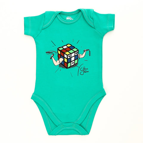 M Green baby bodysuit – Not Easy by NAS Trends