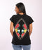 Black women's round neck T-shirt – Bouqet by NAS Trends