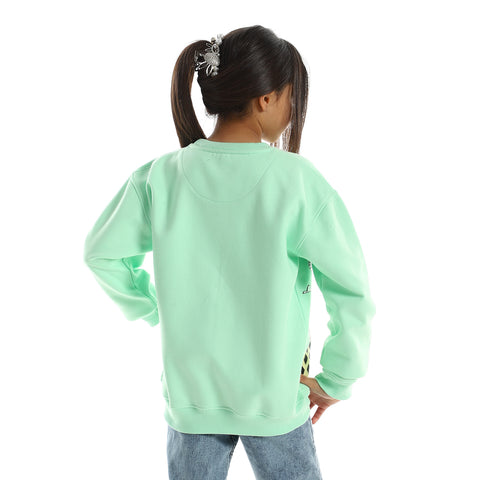 King Kong Kids Oversized Crew-neck Sweatshirt-Mint Green