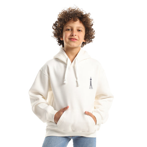 Abo el hol -Kids Oversized Hoodie - Off White